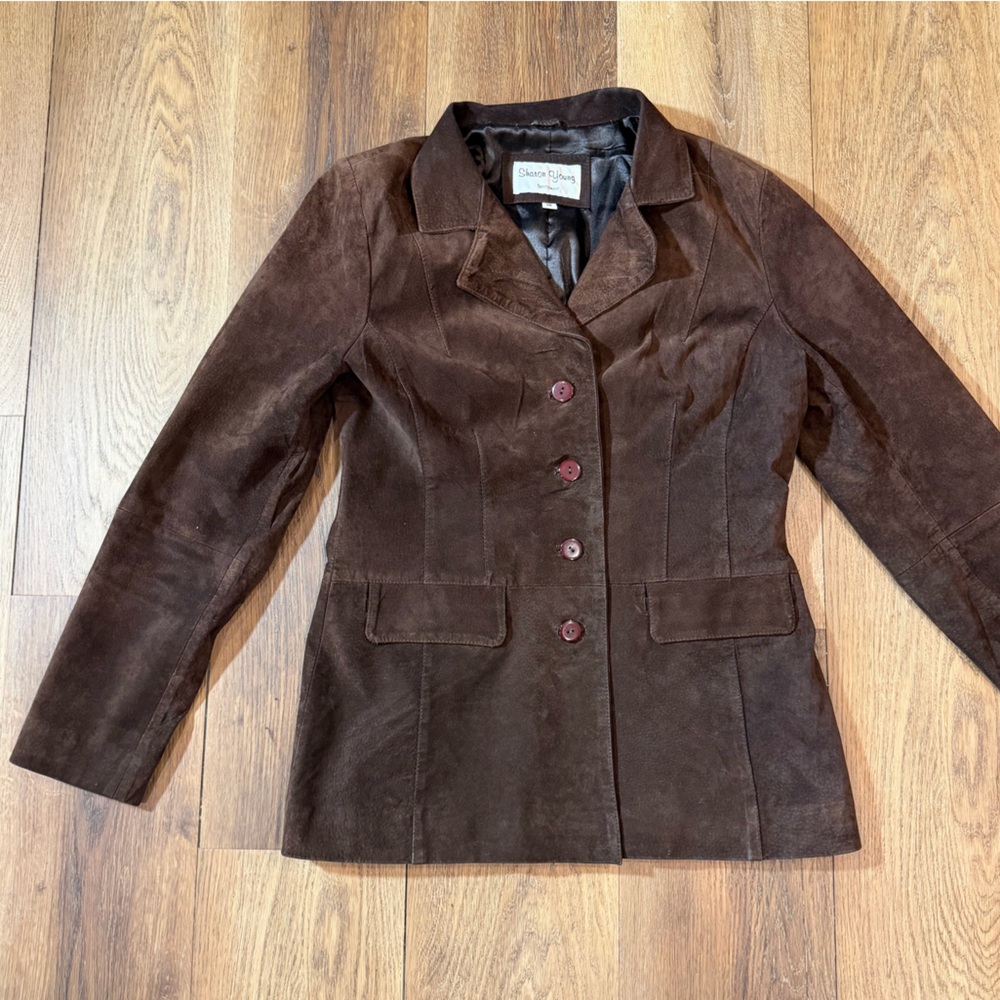 Vintage 100% Leather Jacket Vintage Suede Jacket Brown Suede Jacket Fall Leather